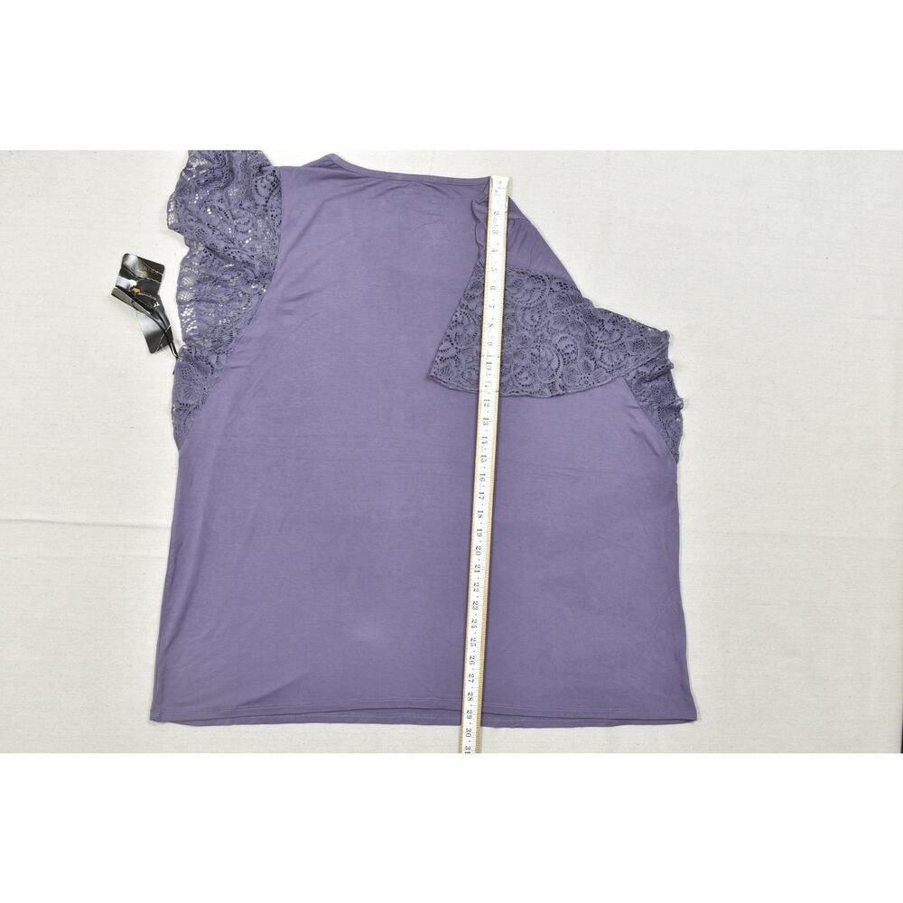 Torrid Disney Princess Belle Break The Spell Purple Flutter Lace Sleeve Top 4 4X - Picture 4 of 8